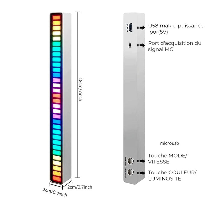 Sound-activated RGB light bar wireless | Kalsten
