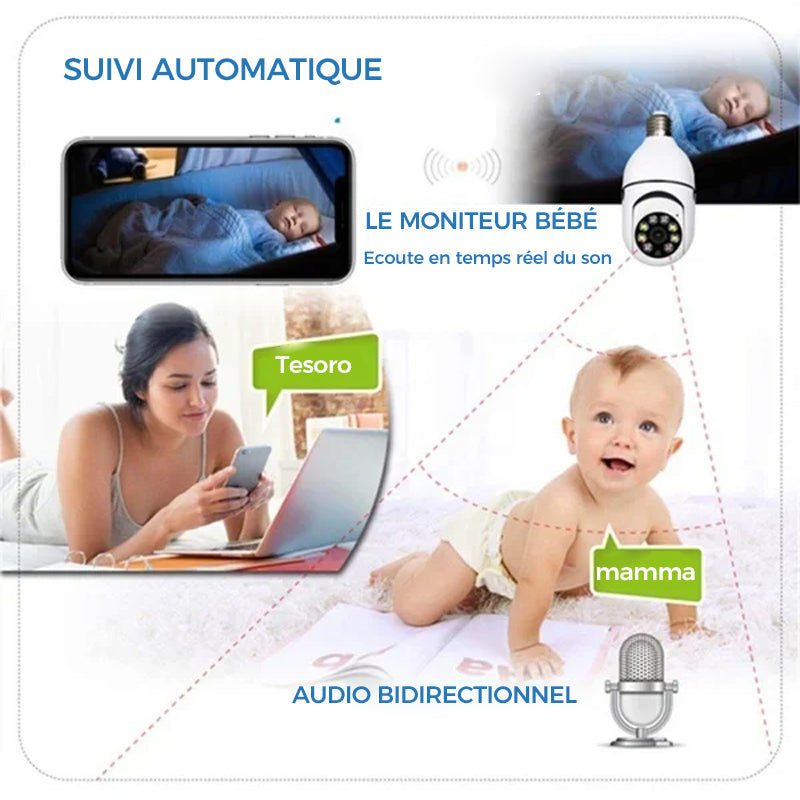 Wireless wifi security camera with bulb | Kalsten
