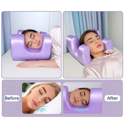 DermSleep | Anti-Wrinkle Beauty Pillow – Cooling Memory Foam – Ergonomic Contour – Skincare Support – Side & Back Sleepers Skanto