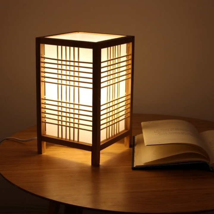 Japanese LED Table Lamp made of Bamboo | Kalsten