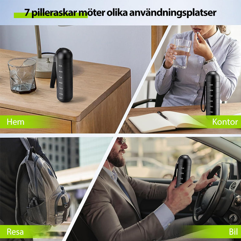 Kalsten | 7-Day Portable Pill Organizer for Travel