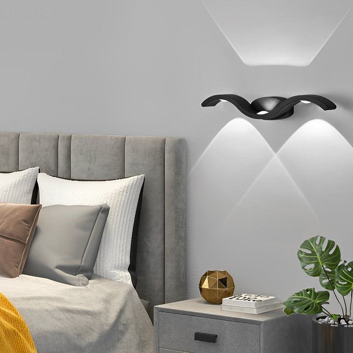 Outdoor Seagull Creative Wavy Wall Mounted Up Down LED Lighting | Kalsten