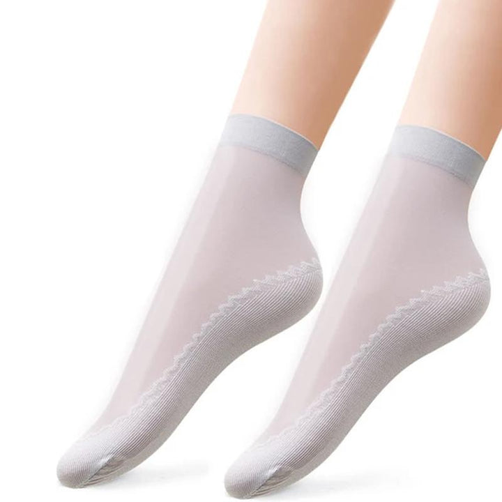 Kalsten | Silky Anti-Slip Cotton Socks, 5 Pairs