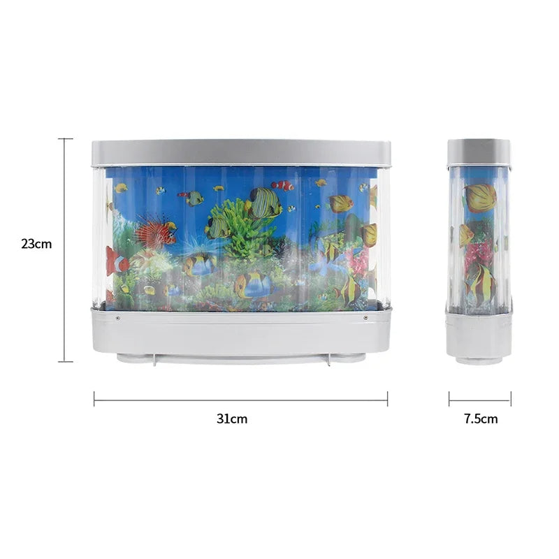 Kalsten | Virtual Ocean Desk Fish Tank with LED Night Light