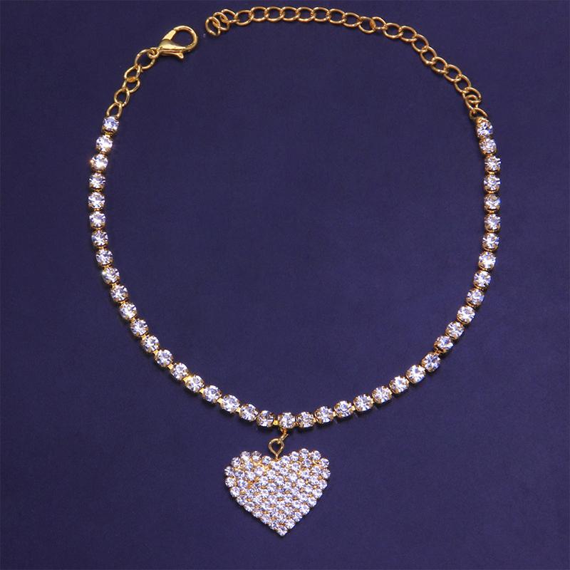 Kalsten | Fashion Heart Rhinestone Anklet