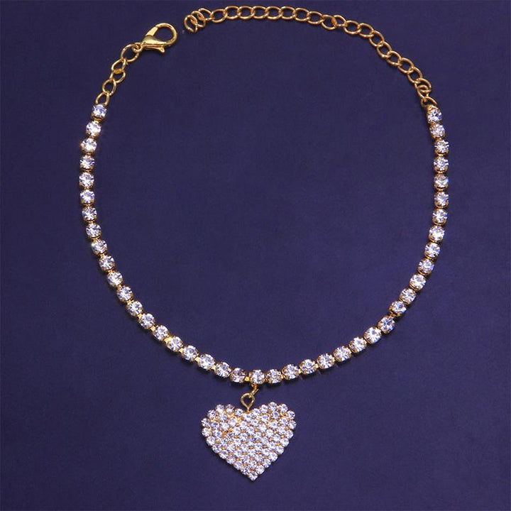 Kalsten | Fashion Heart Rhinestone Anklet
