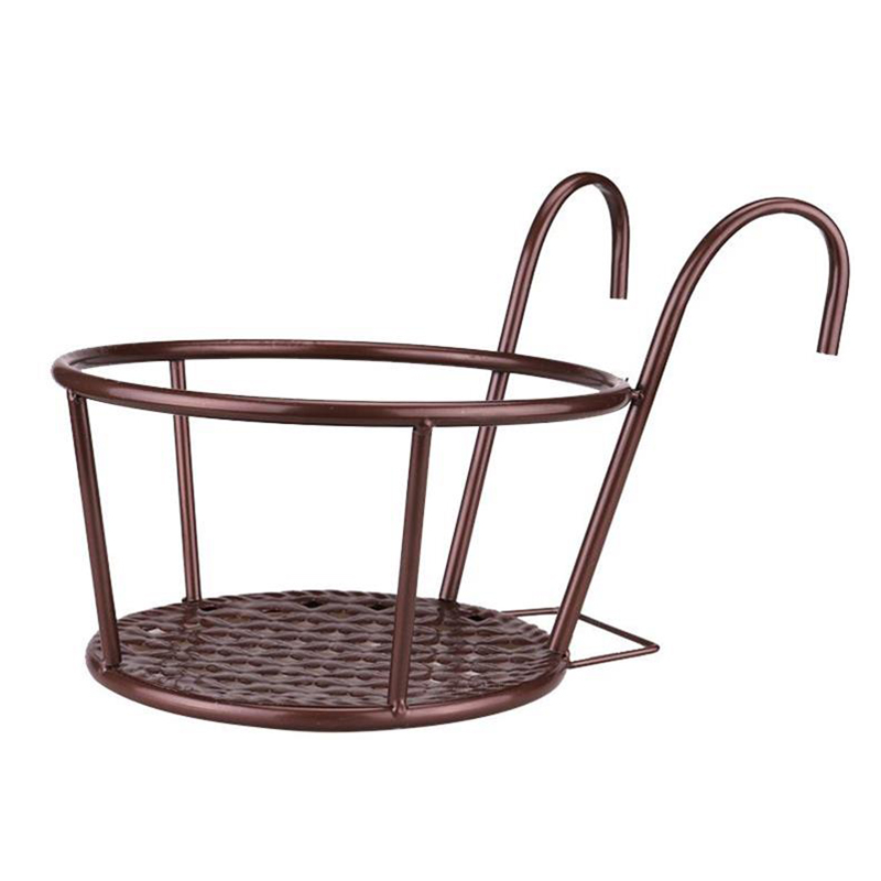 BowLift | Hanging Plant Basket made of Metal – Balcony Planter Pot with Hook for Garden and Terrace