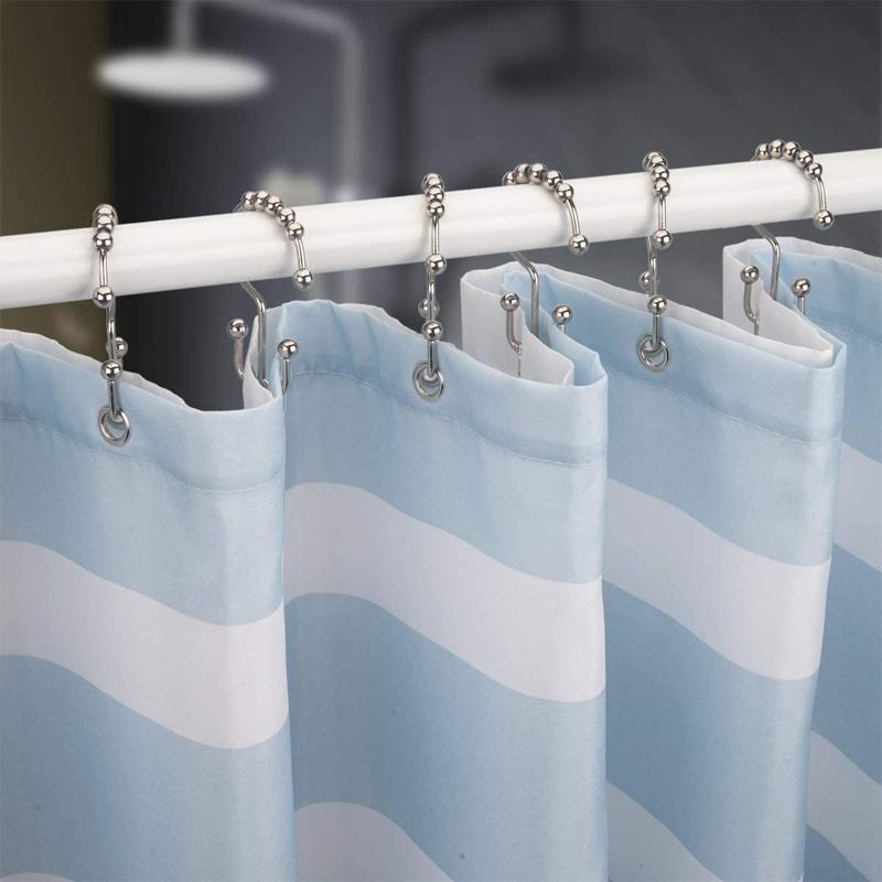Stainless Steel Shower Curtain Hooks (12 pieces) | Kalsten