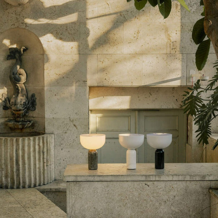 Kalsten | MarbleLuxe Lamp - Luxurious Marble Table Lamp with Golden Accents