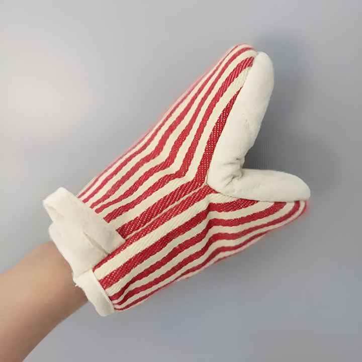 Striped Heat-Resistant Kitchen Oven Gloves