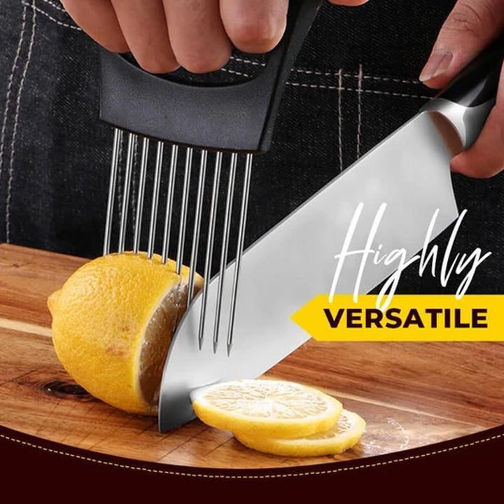 Stainless Steel Onion Cutter Holder, Food Slicers Assistant Tomato Slicer Holder | Kalsten