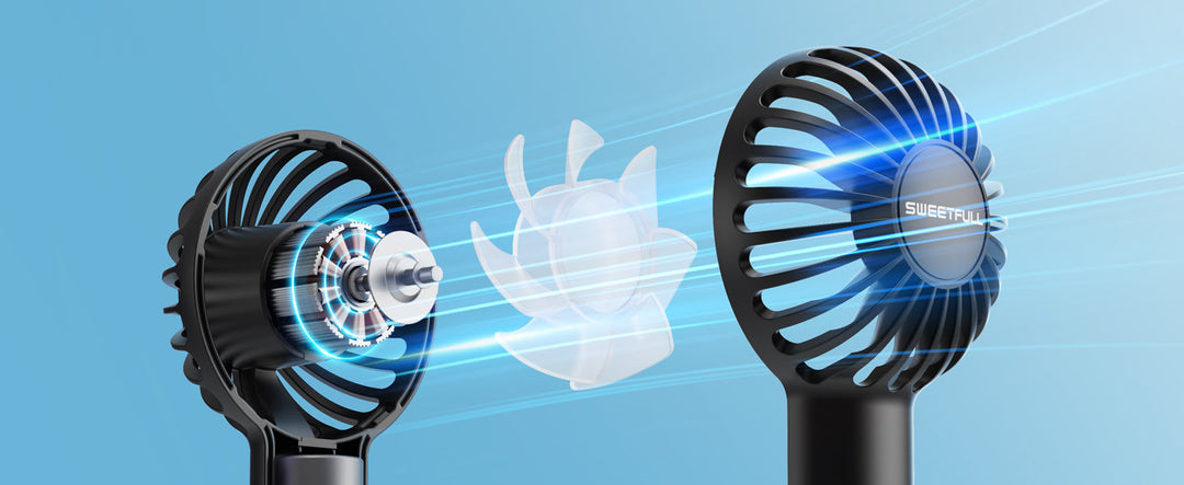 Mini Portable Fan Powerful Handheld Fan Rechargeable | Kalsten