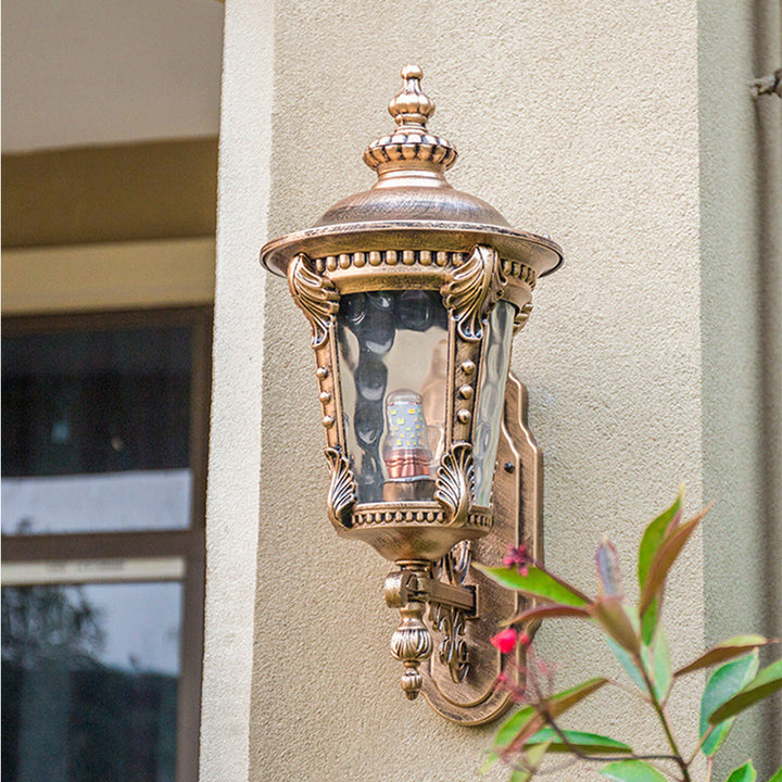 Vintage Glass Outdoor Wall Lantern Kalsten