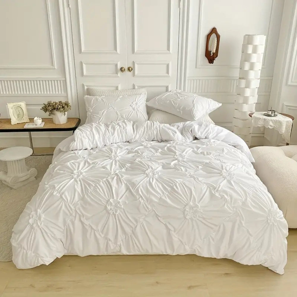 Kalsten | Duvet Cover Set Pinch Pleat Floral Design