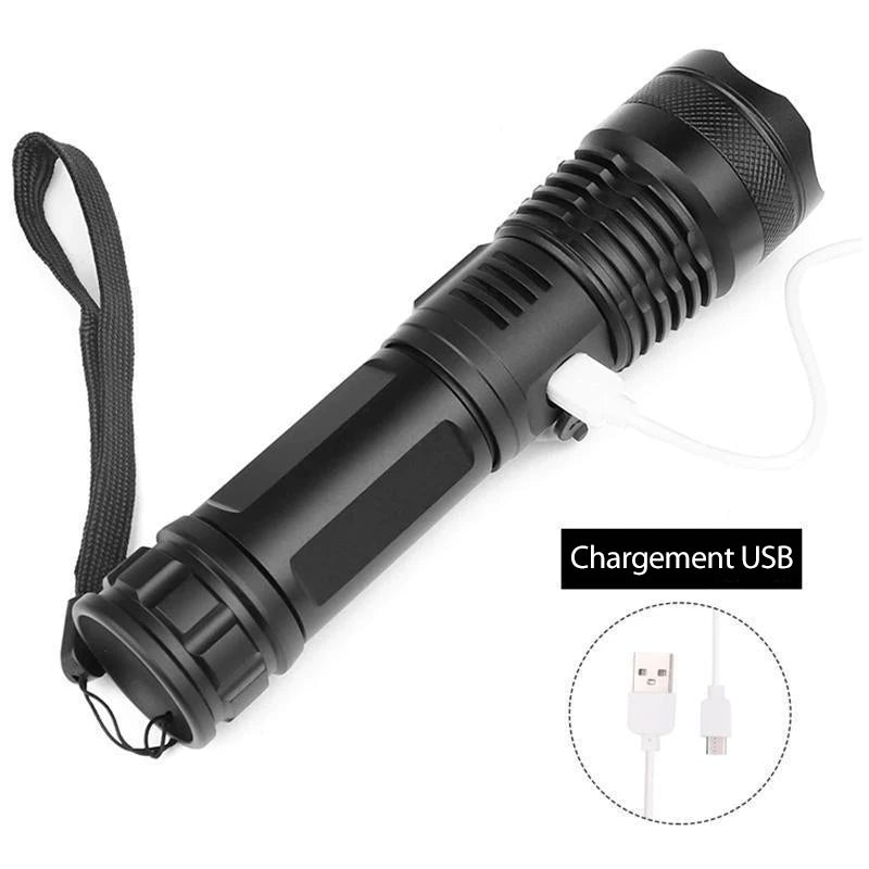 2023 New Year Limited Time Sale LED Tactical Rechargeable Laser Flashlight 90000 High Lumens-Buy 2 Free VIP Shipping | Kalsten