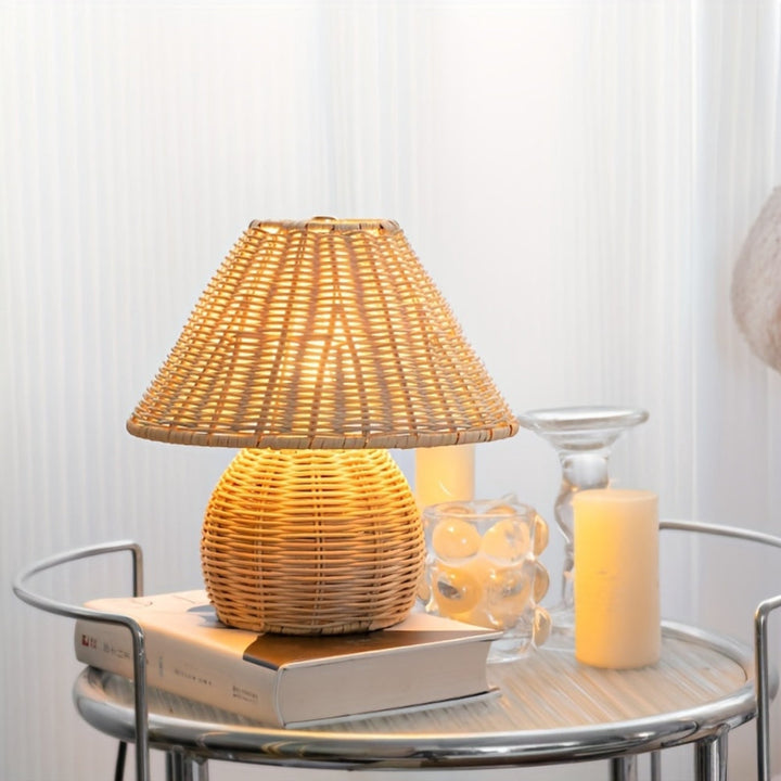 Noya Rattan Table Lamp Home Decor | Kalsten