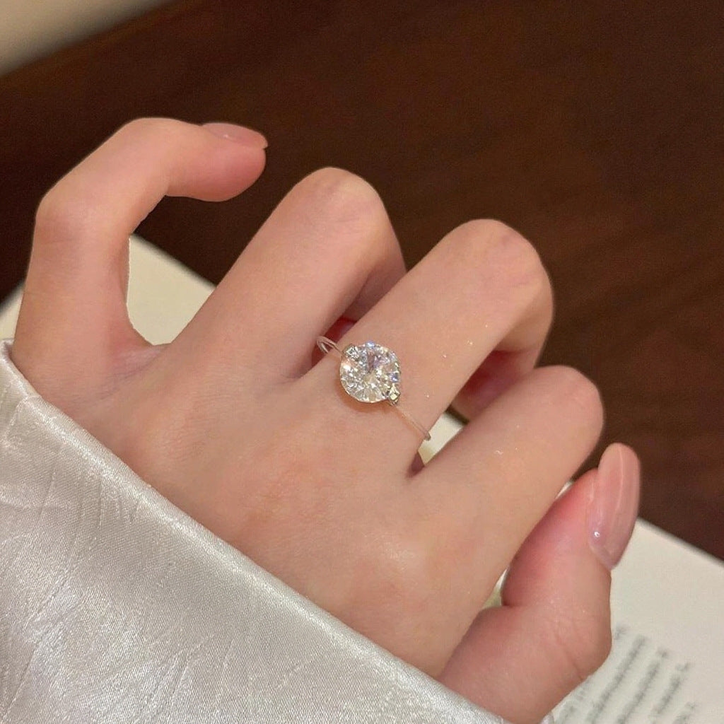 Kalsten | S925 1-2 Carat Moissanite Invisible Band Ring