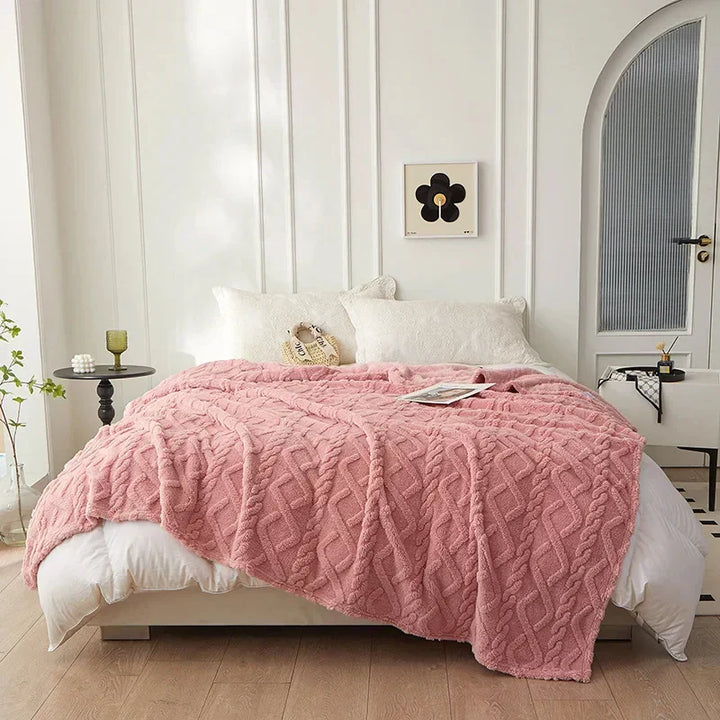 Kalsten | Luxury Faux Lambswool Polyester Blanket for Bedroom