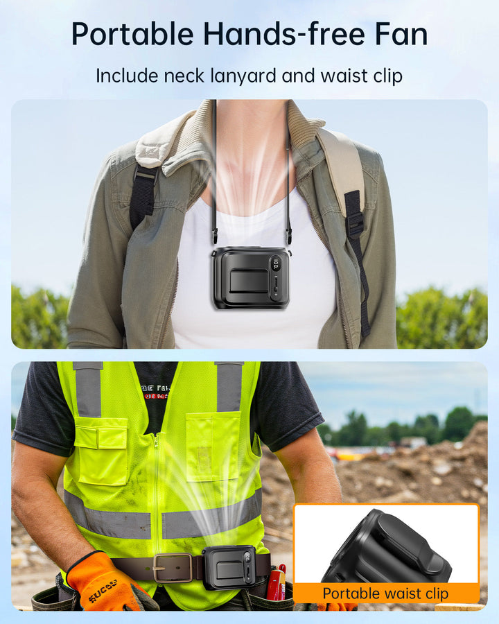 Waist Fan Hands-Free Personal Neck Fan for Outdoor Camping | Kalsten