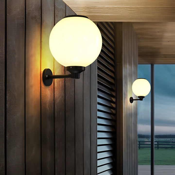 Round Three Step Dimming LED Modern Solar Wall Lights Outdoor Wall Lamp | Kalsten