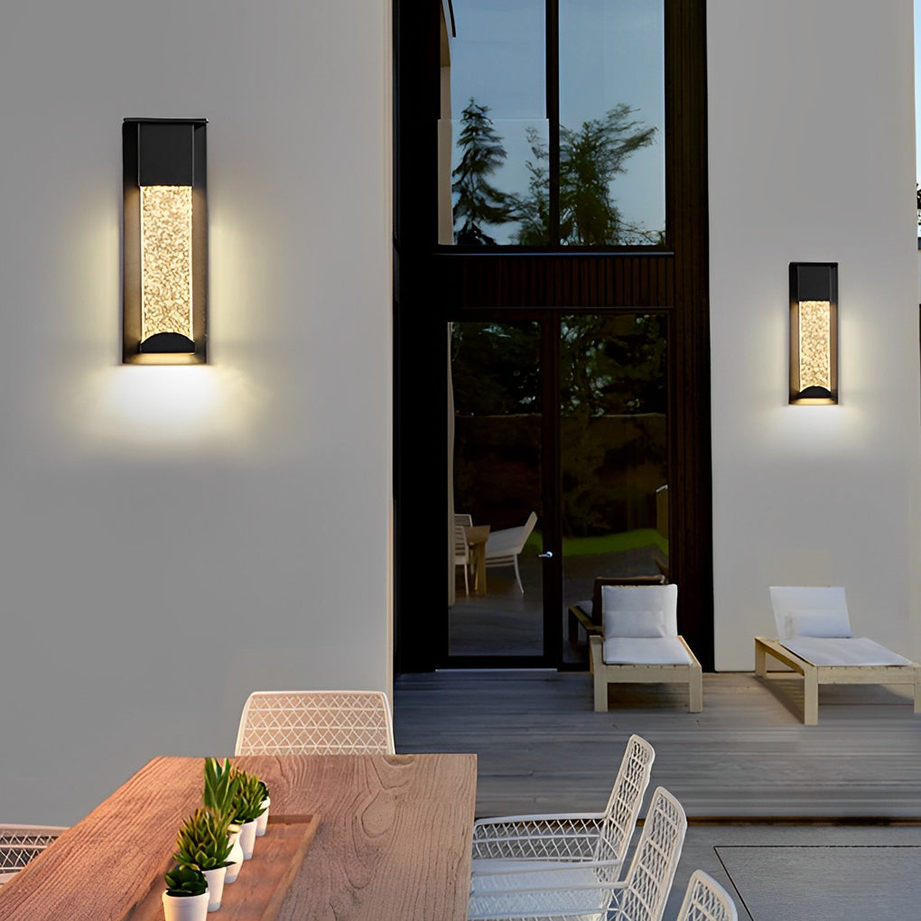 Minimalist Crystal Bubble Glass Waterproof LED Motion Sensor Wall Lamp | Kalsten