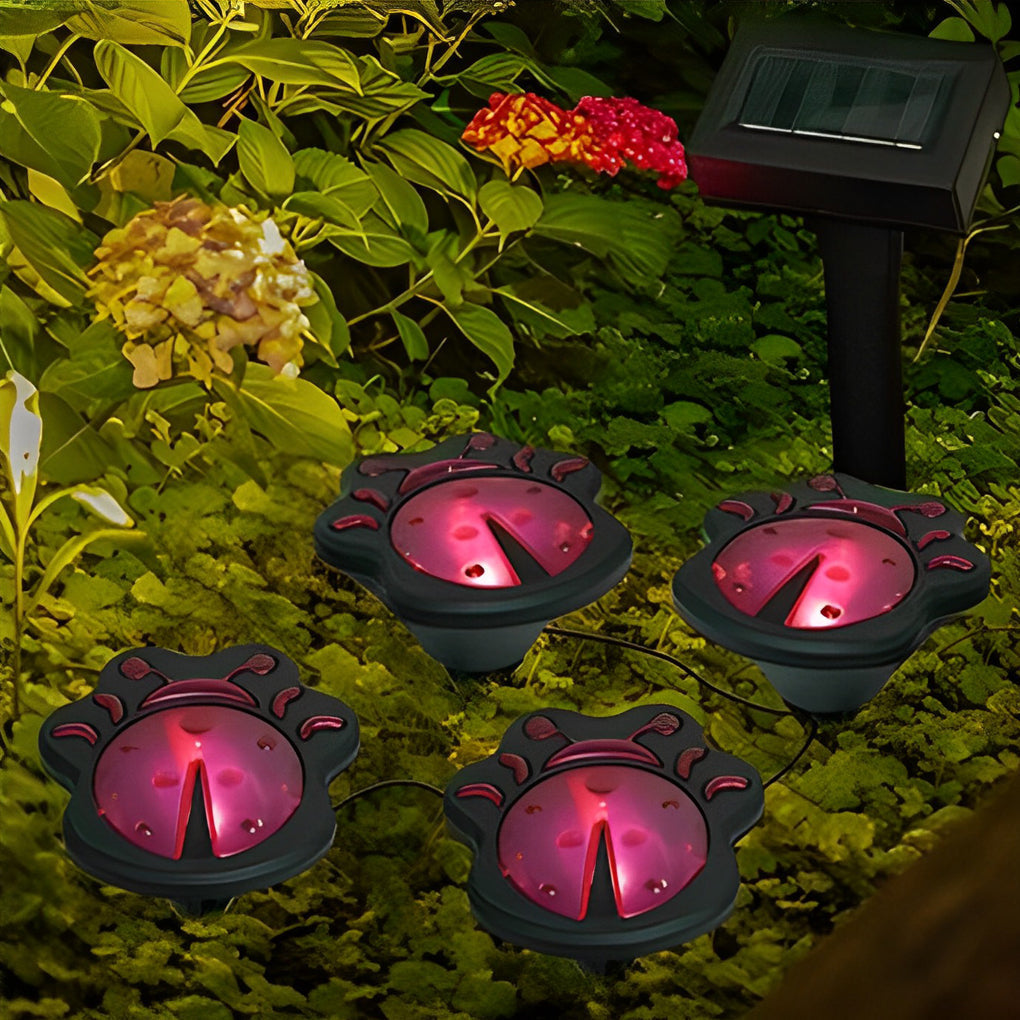 Waterproof 4 Resin Birds Snails Butterflies Ladybugs Solar Garden Lights | Kalsten