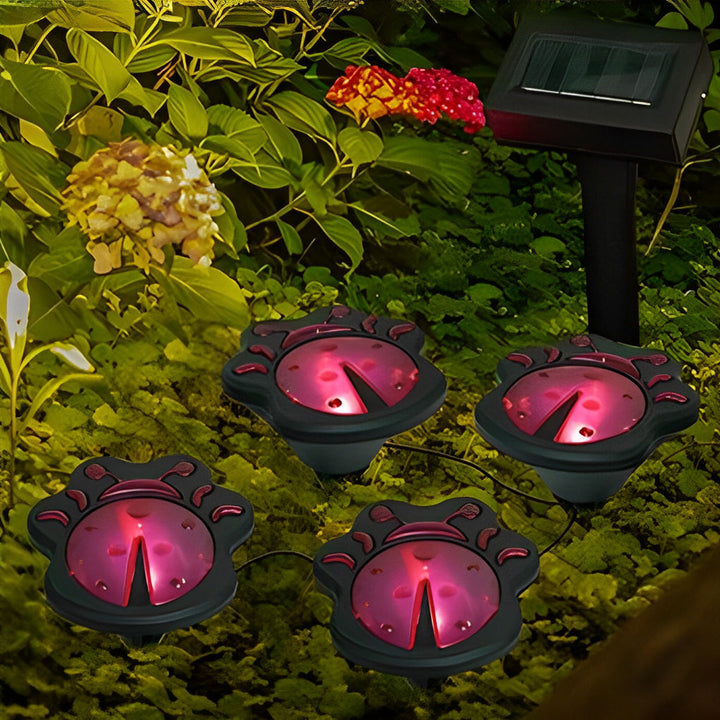 Waterproof 4 Resin Birds Snails Butterflies Ladybugs Solar Garden Lights | Kalsten