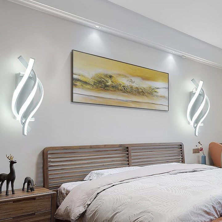 Spiral Minimalist Three Step Dimming LED Modern Wall Lamp Sconces Lighting | Kalsten