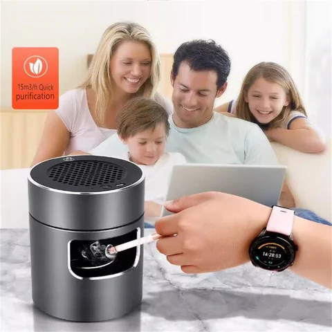 Kalsten | Smart Smokeless Ashtray Powerful Negative Ion USB Hepa Filter