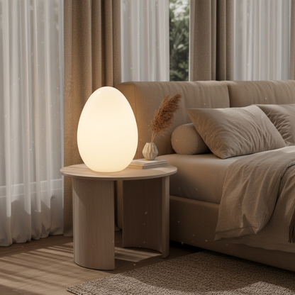 SolStone Sculptural Egg Floor Lamp