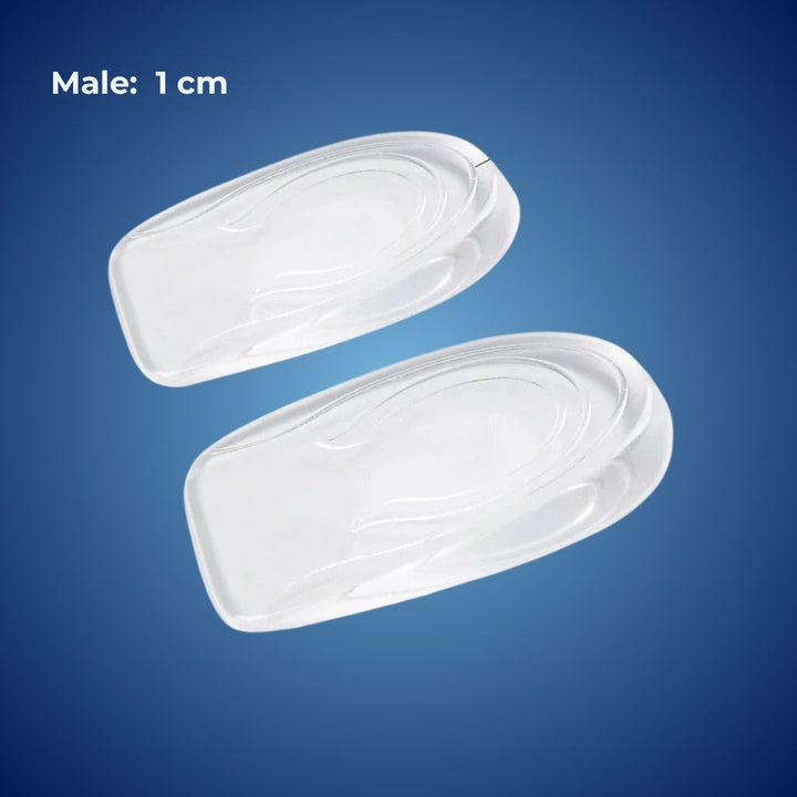 LiftComfort Silicone Gel Heel Lifting Inserts | Height Increase - Pain Relief for Plantar Fasciitis - Shock Absorption - Better Posture Kalsten