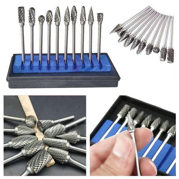 10 in 1 Tungsten Steel Grinding Head (10PCS) | Kalsten