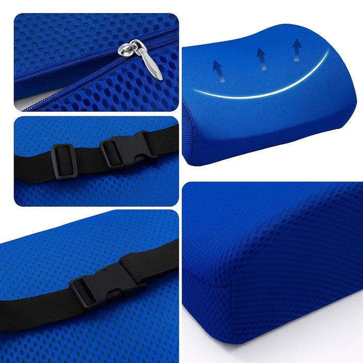 DriveEase | Car Lumbar Support Cushion – Memory Foam Relief – Breathable Mesh – Ideal for Commute & Long Drives Kalsten