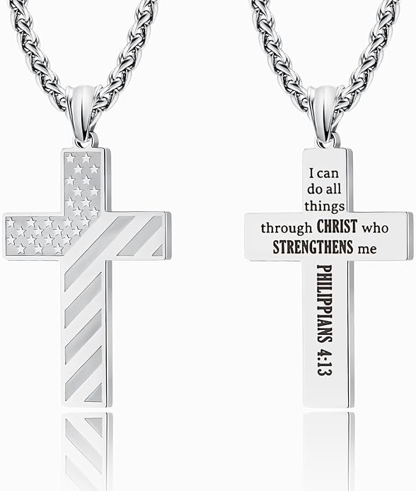 Kalsten | IronPride Cross American Flag Cross Necklace