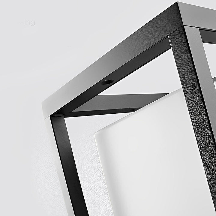 Minimalist Square Waterproof LED Black Modern Solar Fence Post Lights | Kalsten