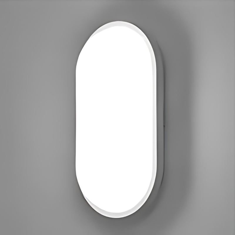 Moisture-resistant LED wall light with modern design for outdoor areas