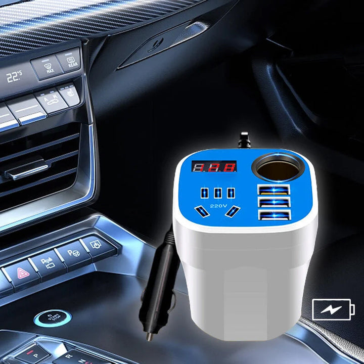 Auto-mounted cup type inverter converter QC charger | Kalsten