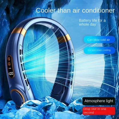 Brehn | Digital display portable neck fan