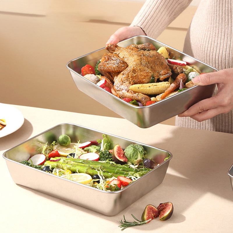 Stainless steel square plate (with lid) | Kalsten