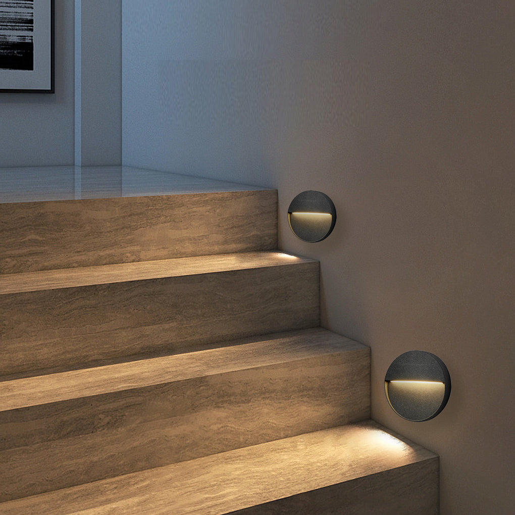 Round Creative Waterproof Stair Lights Outdoor Wall Lights Step Lights Stairway Sconces | Kalsten