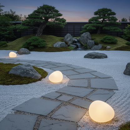 LunaStone Solar Pebble Pathway Light