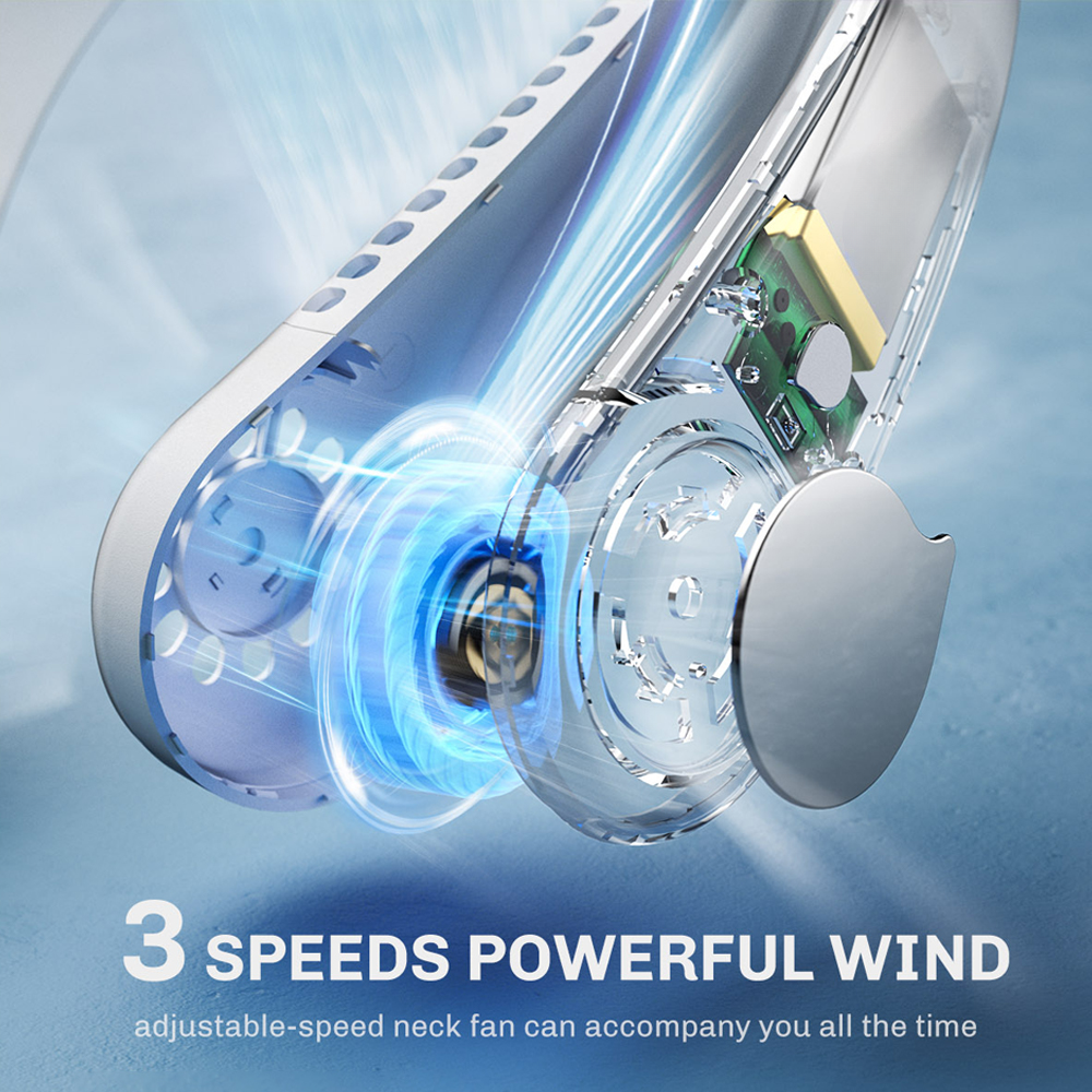 Portable Neck Fan, Bladeless Neck Fan Rechargeable | Kalsten
