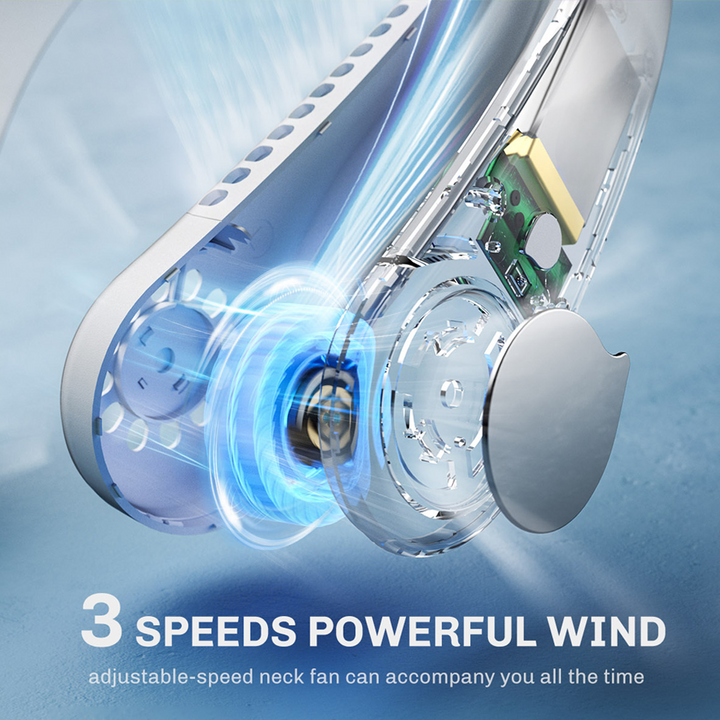Portable Neck Fan, Bladeless Neck Fan Rechargeable | Kalsten