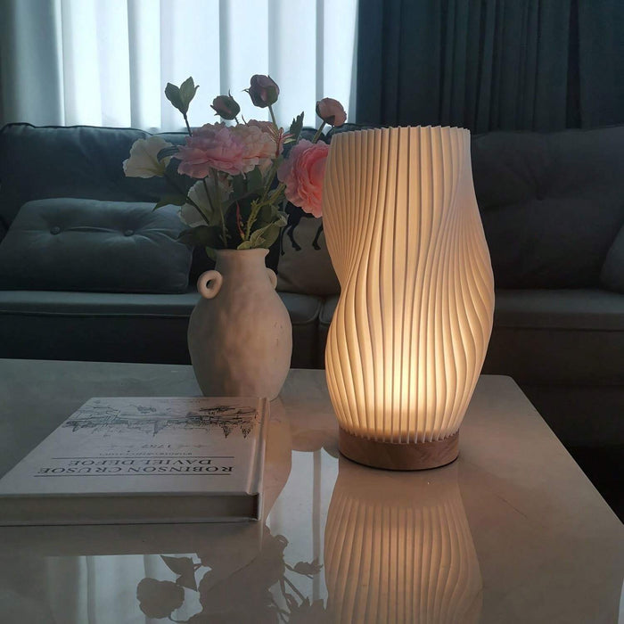 Wavecrest Table Lamp – Soft Glow Designer Lamp with Dimmable Warm & Natural White Light | Kalsten