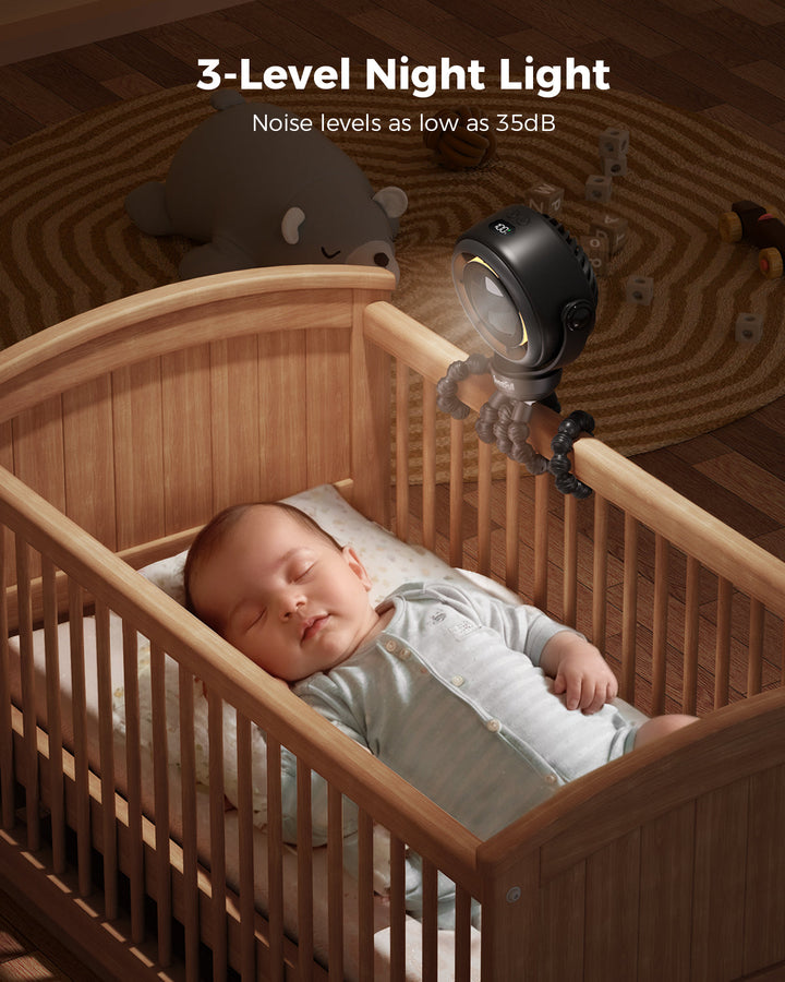 Baby Stroller Fan - 4000mAh Rechargeable 4-Speed | Kalsten