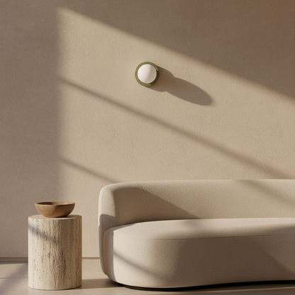 Round Frosted Glass Globe Ceiling Sconce