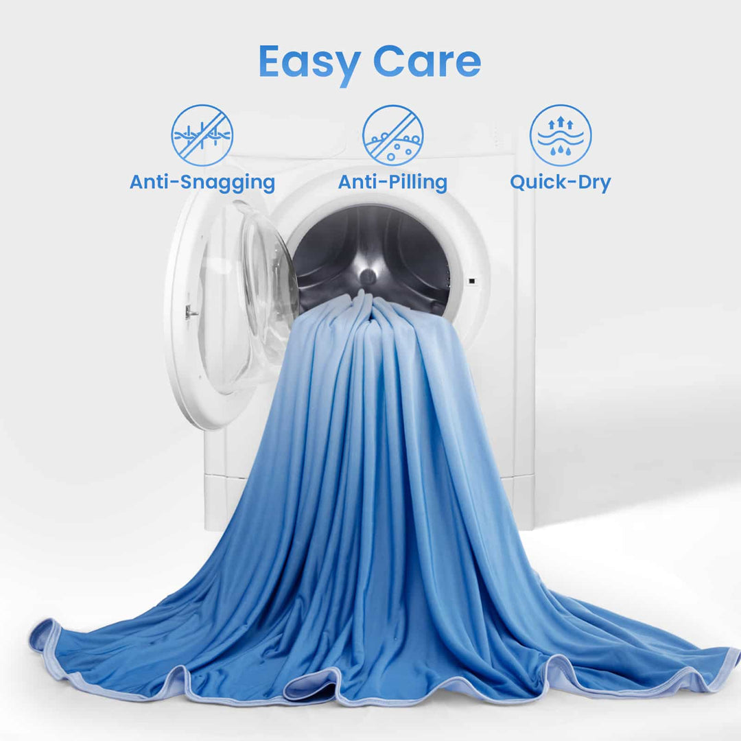 Q-Max > 0.5 Gradient Blue Cooling Blanket – Double-Sided, Breathable & Machine Washable | Kalsten