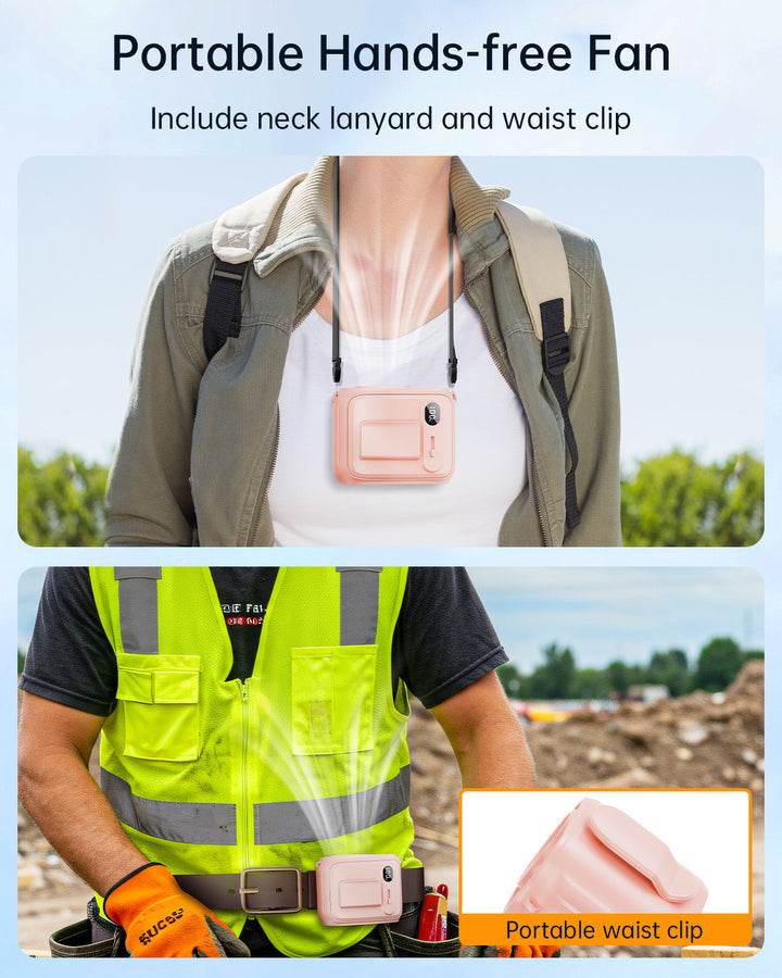 Waist Fan Hands-Free Personal Neck Fan for Outdoor Camping | Kalsten
