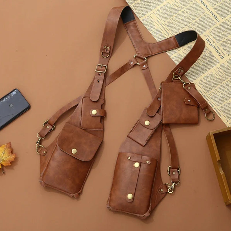Kalsten | Medieval Steampunk Retro Shoulder Bag with Shoulder Strap