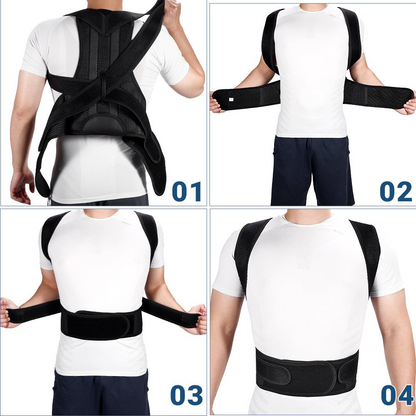 Skanto | Posture Correcting Back Brace – Adjustable Lumbar Support Belt for Back Pain Relief & Spine Alignment | Unisex UK